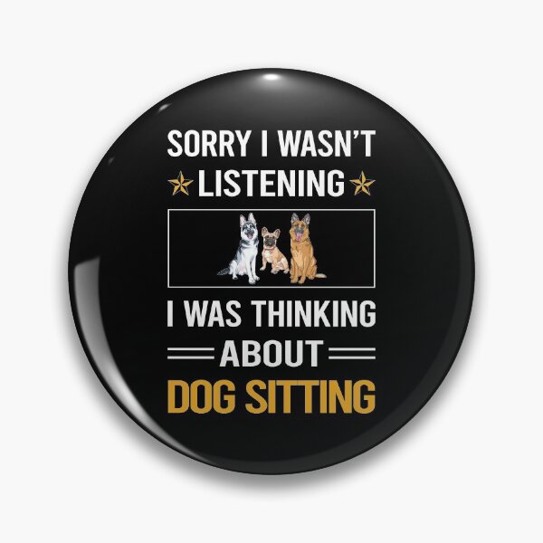 Item preview, Funny Listening Dog Sitting designed and sold by fatherbarliman.
