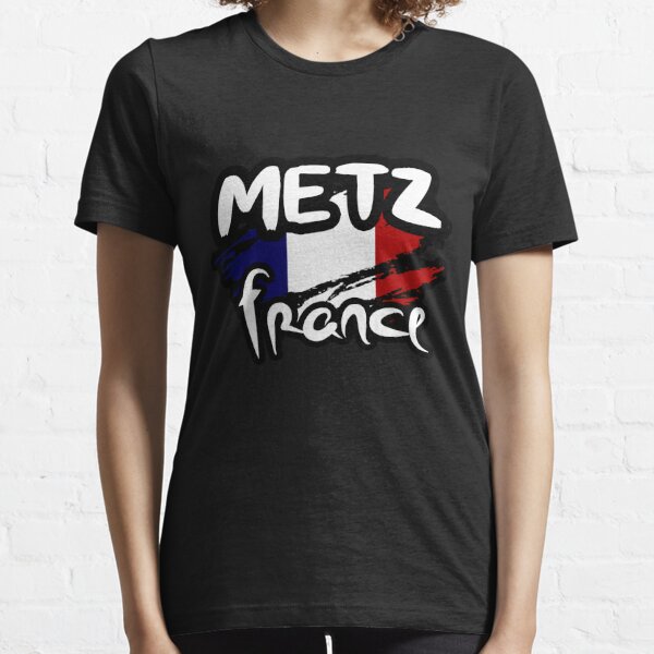 Metz, France, Metz France Tattoo Style Scripture, French Flag, Metz trip souvenir holiday gift Essential T-Shirt