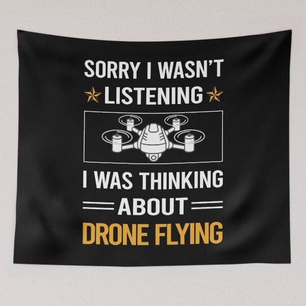 Item preview, Funny Listening Drone Flying designed and sold by fatherbarliman.