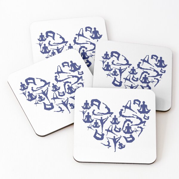 Item preview, Blue Yoga Heart designed and sold by medbdj.