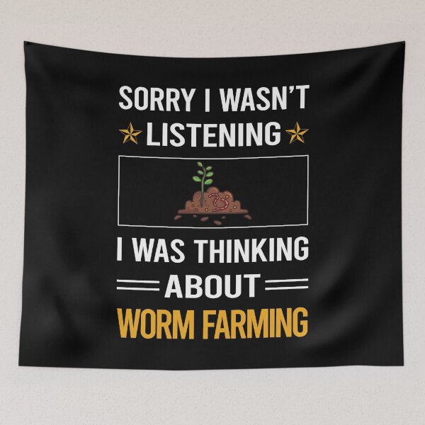 Item preview, Funny Listening Worm Farming Farmer Vermiculture Vermicompost Vermicomposting designed and sold by jiggleterrified.