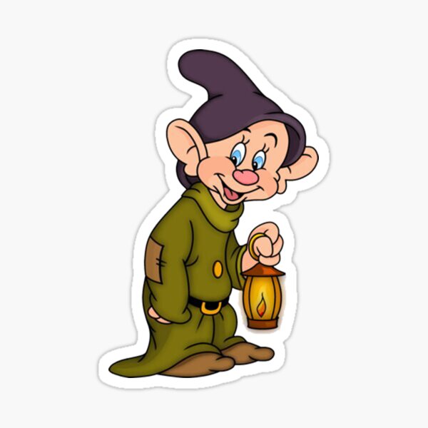 Dopey Lantern Fitted Scoop Sticker By Harrynichol56 Redbubble 