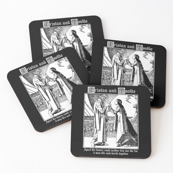 Item preview, Tristan & Isolde, Arthurian Gift, Myths and Legends, Vintage Illustration designed and sold by Proverbial Wisdom Design.
