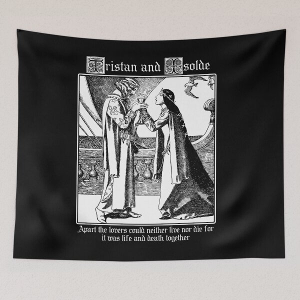 Item preview, Tristan & Isolde, Arthurian Gift, Myths and Legends, Vintage Illustration designed and sold by Proverbial Wisdom Design.