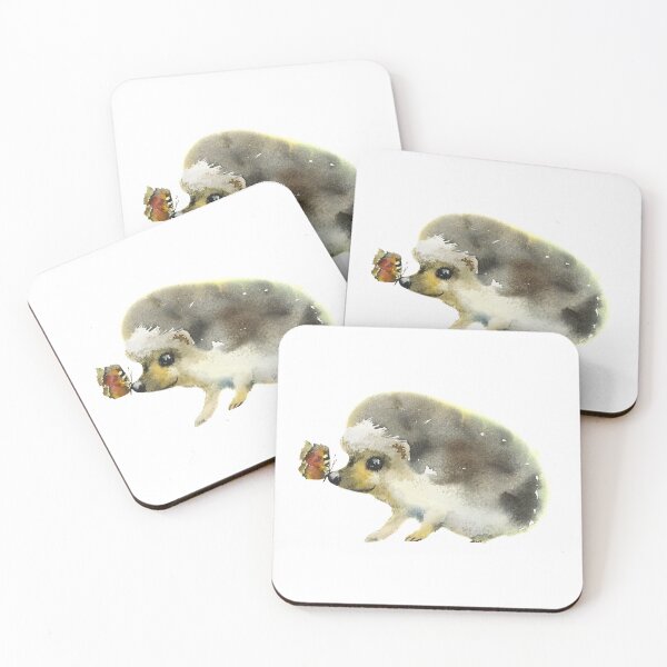 Item preview, Hedgehog-watercolor portrait animals designed and sold by Hartics.