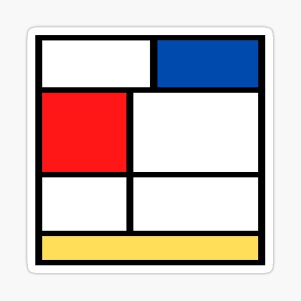 Item preview,  De Stijl #1 (Mondrian Inspired) Modern Bauhaus Abstract  designed and sold by SeemDev786.