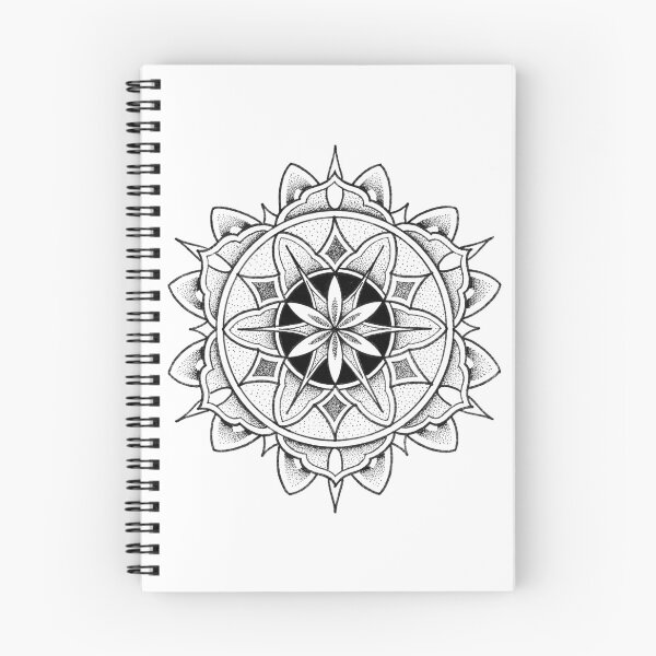 Item preview, Star mandala in pen and ink dotwork designed and sold by René Voortwist Pen and Ink art.