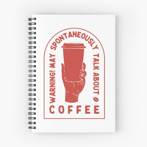 Item preview, Warning May Spontaneously Talk About Coffee, Red designed and sold by anghelapparel.
