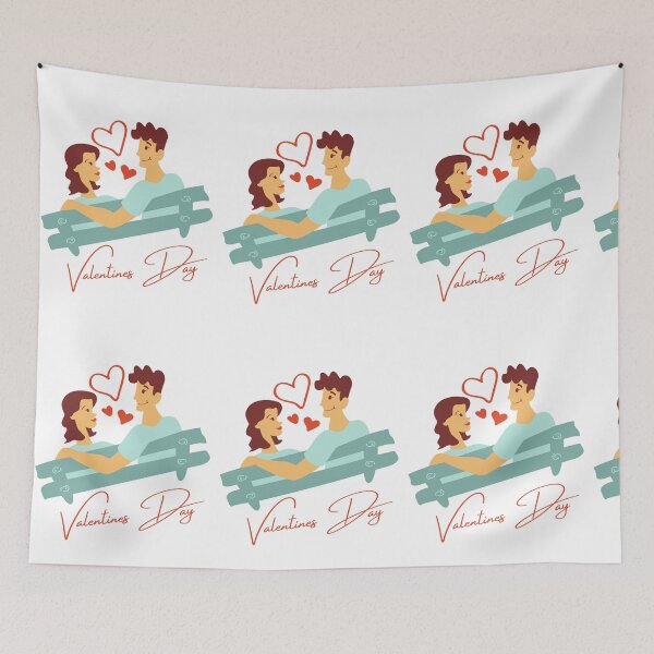 Item preview, Happy Valentines day - Couple's sitting together designed and sold by ibrahhim.