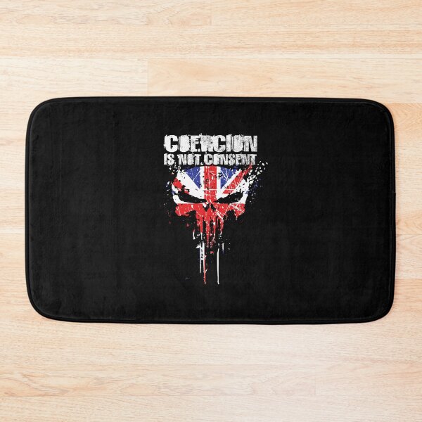 Item preview, Coercion Is Not Consent | UK Flag on Skull designed and sold by DAFIN.
