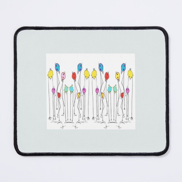 Item preview, The birdy's, colorful, birds, nature, animals, happy, original, illustration, design, artwork, designed and sold by Freedomworx.