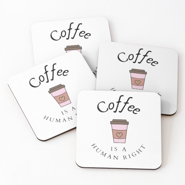 Item preview, Funny Coffee Human Rights Quote designed and sold by RihabPrint.