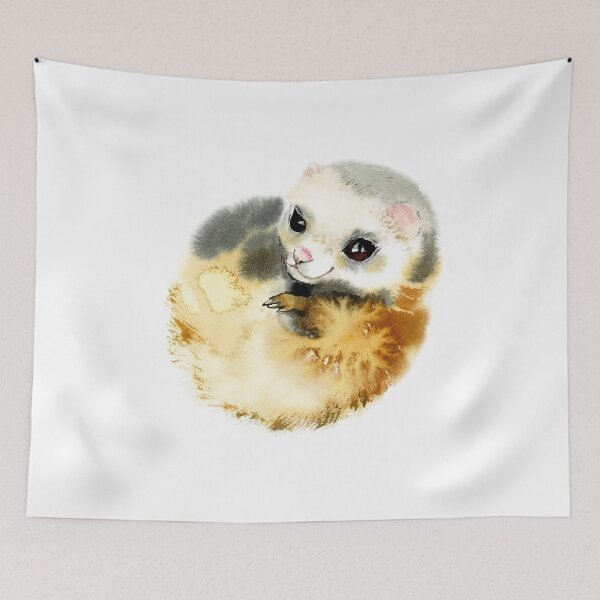 Item preview, polecat-watercolor portrait animals designed and sold by Hartics.