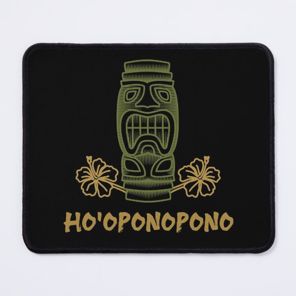 Item preview, Polynesian tiki totem with the Polynesia saying ho oponopono designed and sold by NobelFashion.