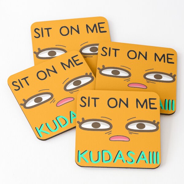 Item preview, "Sit on me Kudasaii" - Funny Exclusive Coaster collection (Dark Version) designed and sold by Takoyaki-kart.