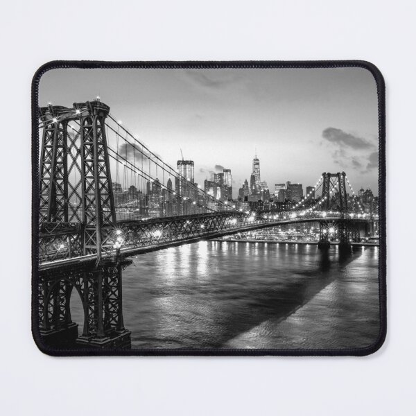 Item preview, Brooklyn Bridge, New York, Black and White designed and sold by Magic Love Art Print.