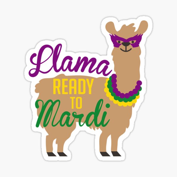 Mardi Gras Stickers Printable PNG – Pixel Llama