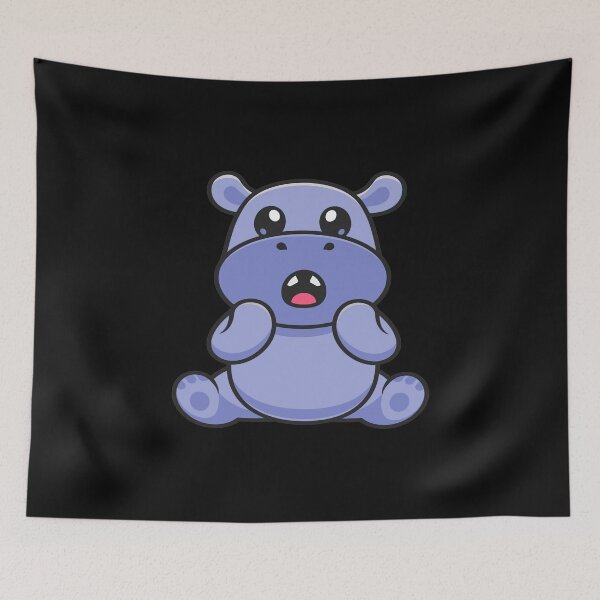 Item preview, Cute Baby Cartoon Hippo designed and sold by NewPrint.