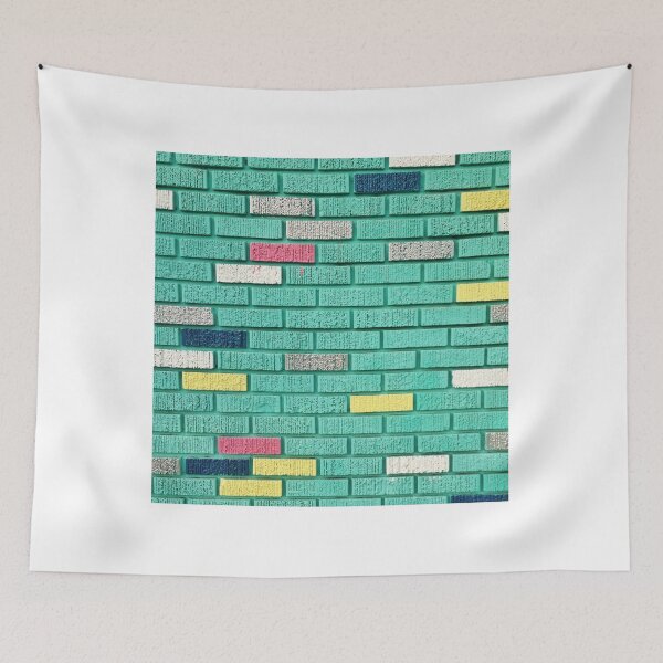 Item preview, Multicolored Brick Wall. Colors And Bricks Aesthetic Novelty Design. Inspirational Scenery Art designed and sold by Silver Medal.