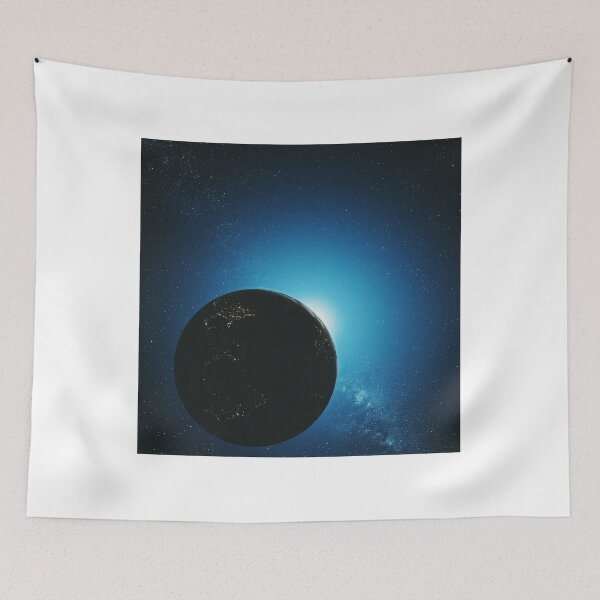 Item preview, Earth Orbit Reverse Blue Sun Radiance Outer Space. Earth And Orbit Aesthetic Novelty Design designed and sold by Silver Medal.