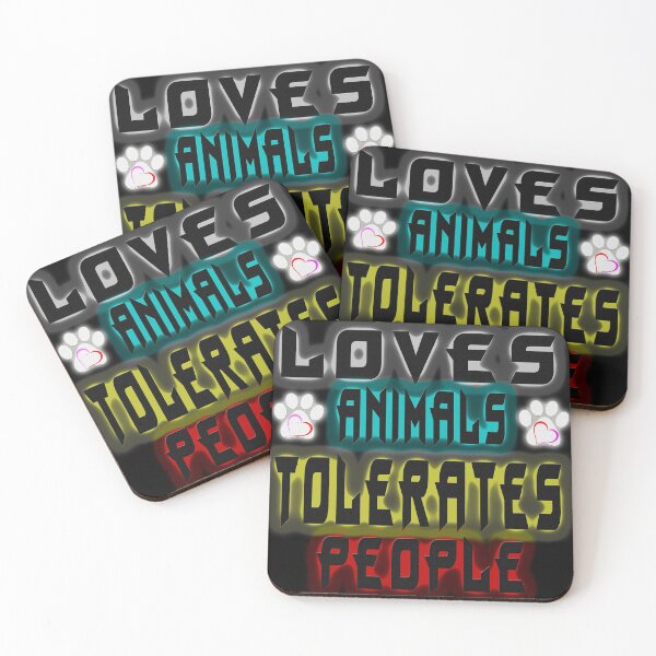 Item preview, Loves Animals Tolerates People designed and sold by Maculele.