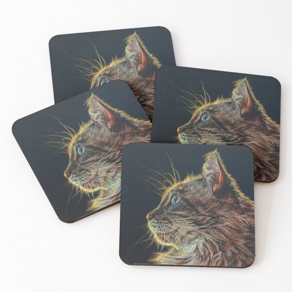 Item preview, Lynx-point longhaired cat portrait designed and sold by BeckyKidus.