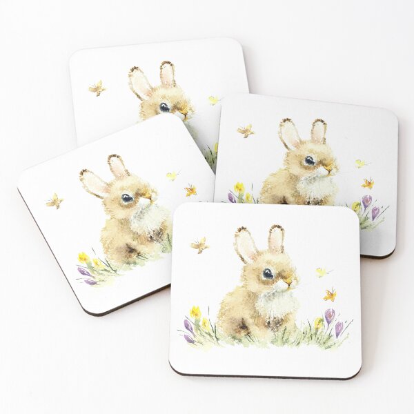 Item preview, rabbit-watercolor portrait animals designed and sold by Hartics.