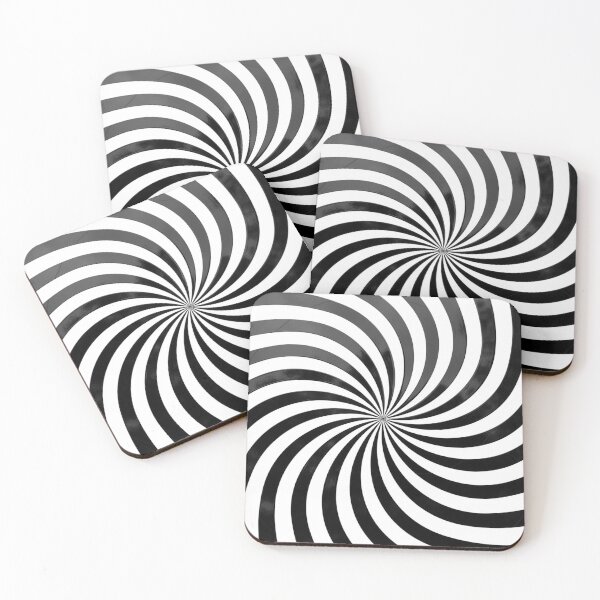 Item preview, Spiral Hypnotic - Black and White Trippy Hypno Design designed and sold by MrGiftee.