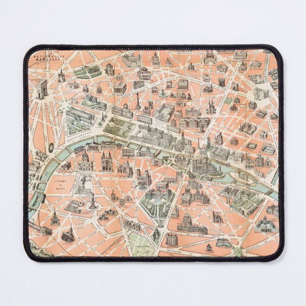 Vista previa del artículo con la obra «Mapa antiguo de París», diseñado y vendido por kapotka.