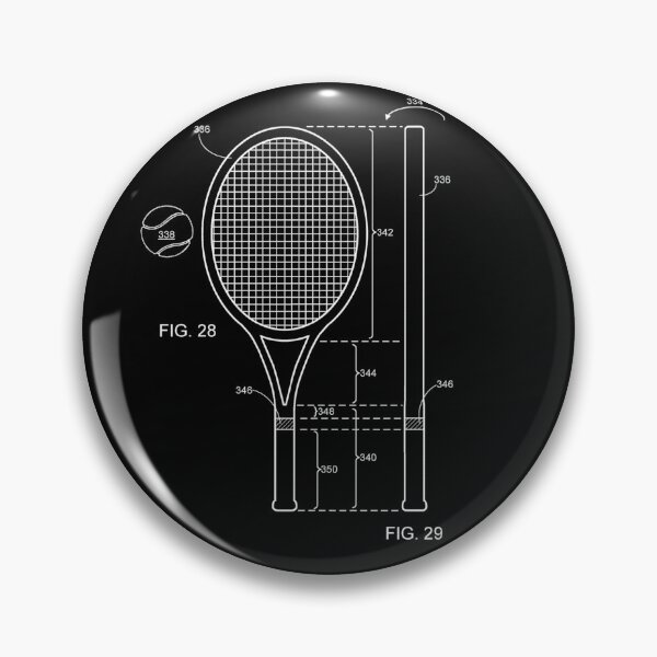 Item preview, The Tennis Racket Patent Dark 3 designed and sold by OutofFocusShop.
