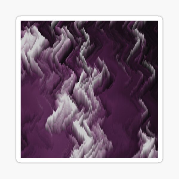 Purple, white, dark abstract. Sticker