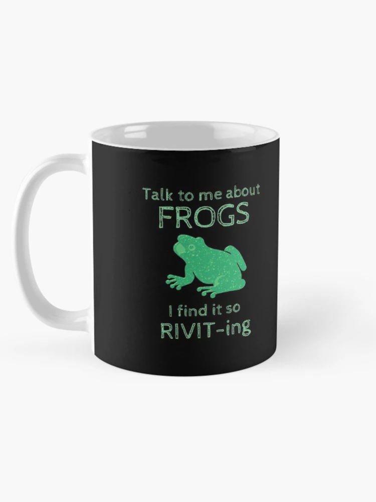 Thumbnail 5 of 6, Coffee Mug, Funny Frog Riveting Pun designed and sold by DesignsofNote.