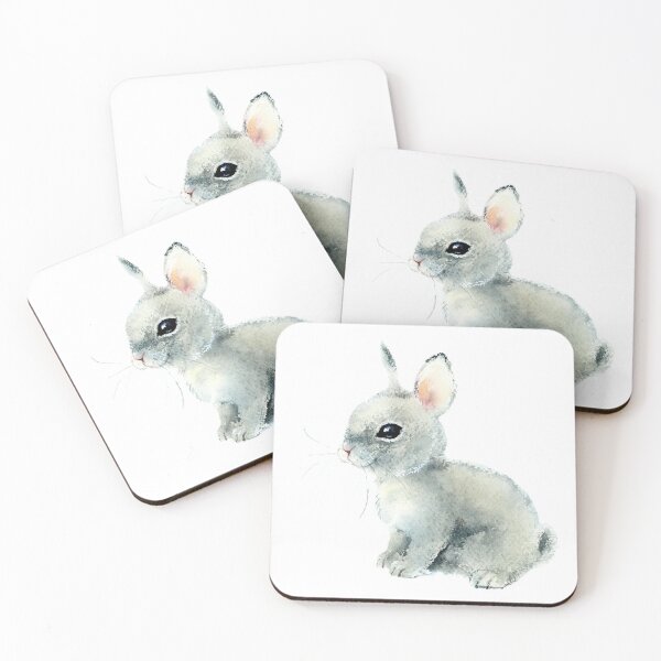 Item preview, rabbit-watercolor portrait animals designed and sold by Hartics.