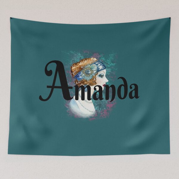 Item preview, Amanda name design 1920s style art deco designed and sold by Areashor.