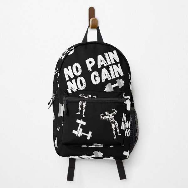 Item preview, Monochrome "No Pain No Gain" Gym Design designed and sold by ChristinaLittle.
