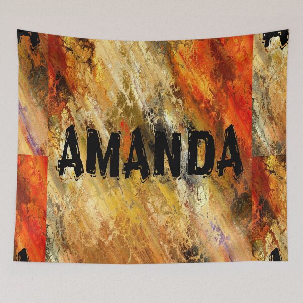 Item preview, Amanda name design black letters on bright background designed and sold by Areashor.