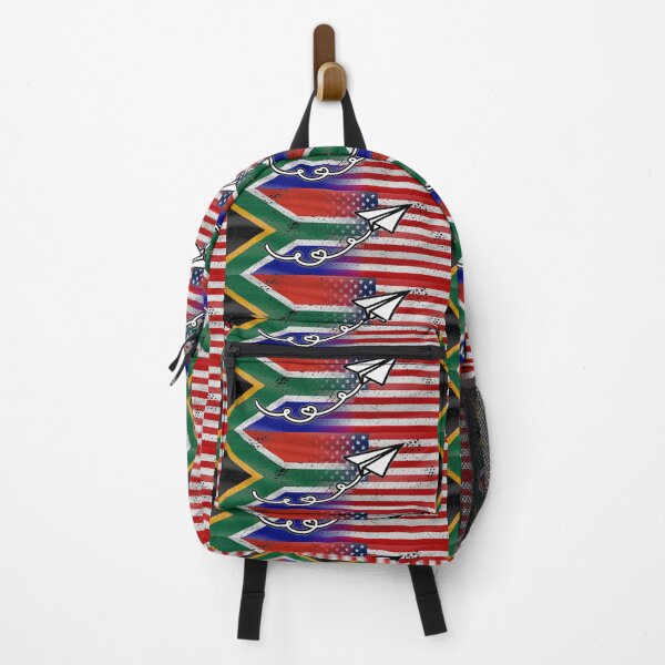 Artikelvorschau, Flugroute Südafrika USA (DISTRESSED) entworfen und verkauft von SolidEarthArt.