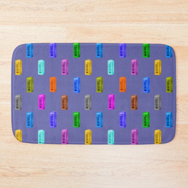 Item preview, Phone booth on ultra violet background designed and sold by AHELENE.