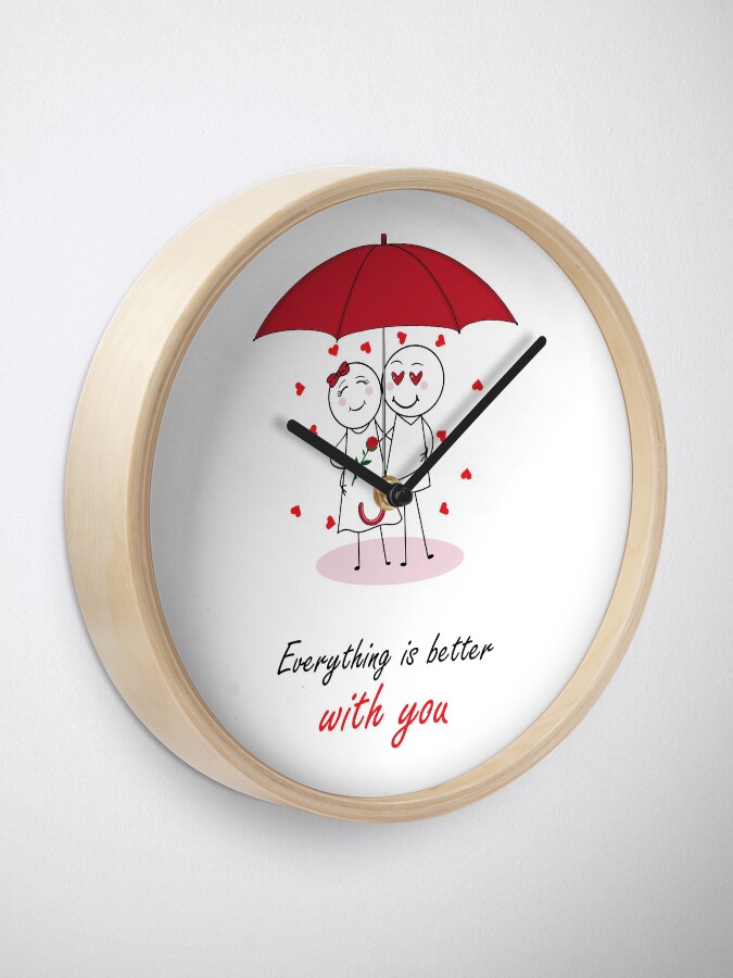 Valentines Day Romantic couple art design drawing under umbrella, boyfriend  and girlfriend, funny, heart, gift ideas for him, for her iPad Case & Skin  for Sale by expresivedesign