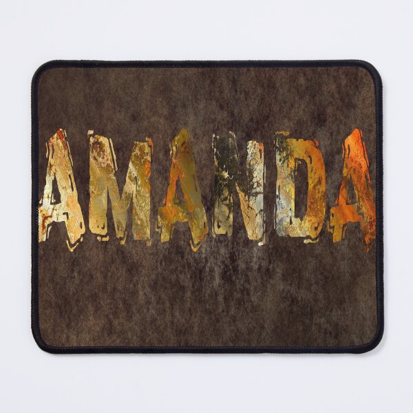 Item preview, Amanda name design gold grunge letters on dark background designed and sold by Areashor.