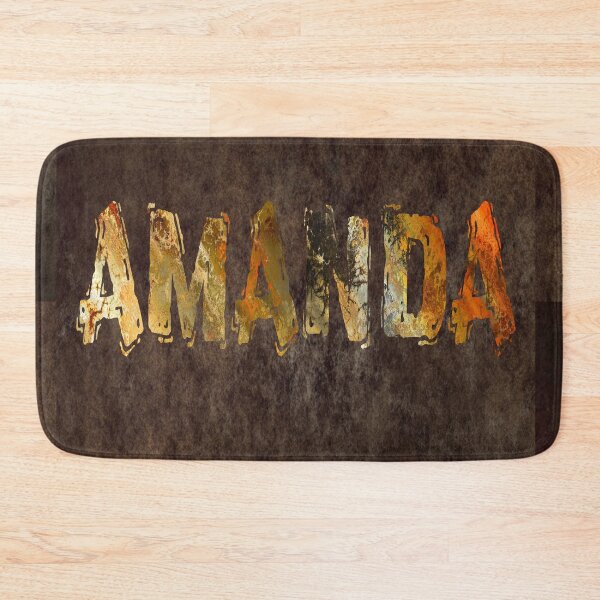 Item preview, Amanda name design gold grunge letters on dark background designed and sold by Areashor.