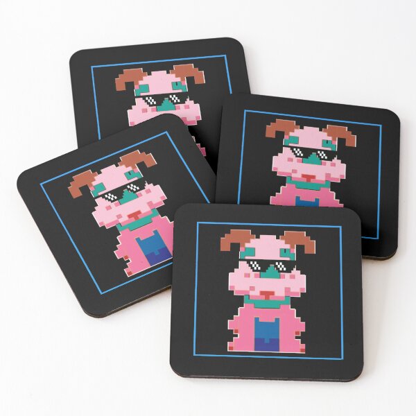 Item preview, FUNNY PINK DOG WEARING GLASSES    designed and sold by Mindasopapa.