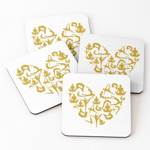 Item preview, Gold Yoga Heart designed and sold by medbdj.