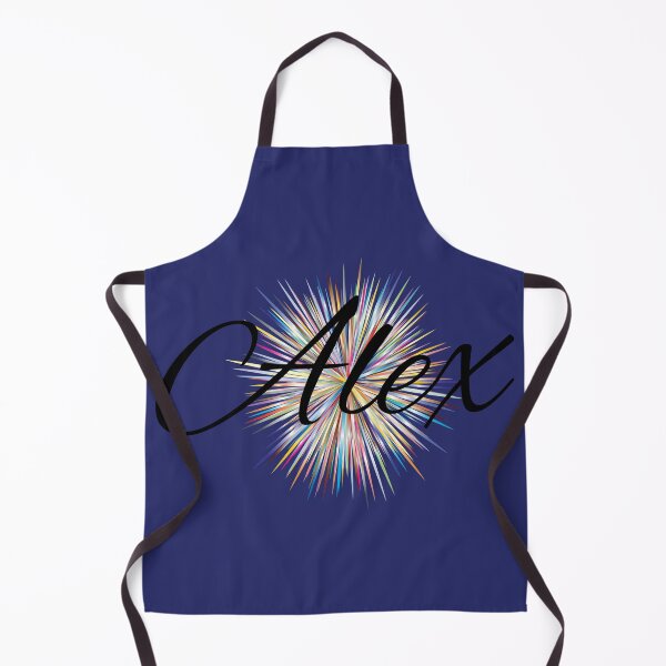 Item preview, Alex name design script letters on colourful pattern designed and sold by Areashor.