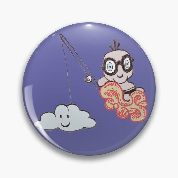 Item preview, fishing a cloud on ultra violet background designed and sold by AHELENE.