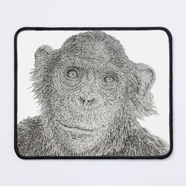 Item preview, Dotwork Monkey Art Print designed and sold by DrawWithSacha.