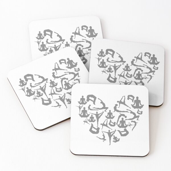 Item preview, Gray Yoga Heart designed and sold by medbdj.