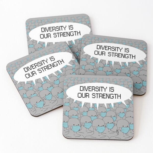 Item preview, NPC MASKED COLLECTIVE - DIVERSITY IS OUR STRENGTH designed and sold by sociographix.