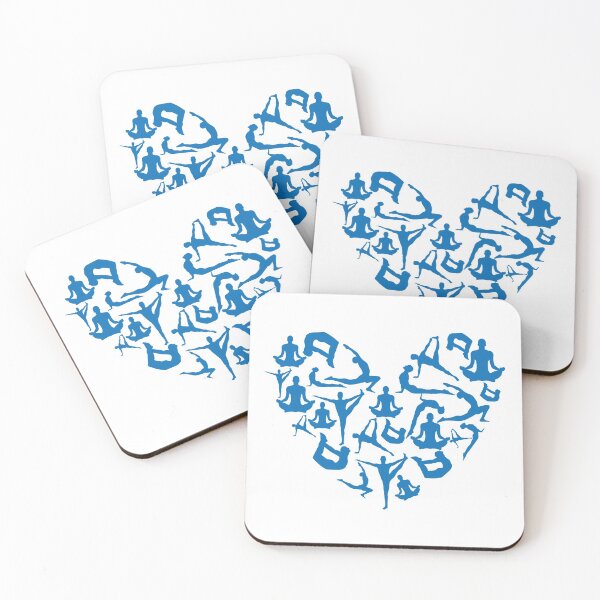 Item preview, Light Blue Yoga Heart designed and sold by medbdj.