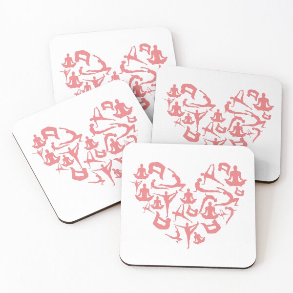 Item preview, Light Red Yoga Heart designed and sold by medbdj.